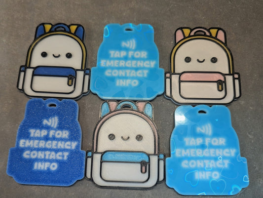 NFC Emergency Book Bag Tags
