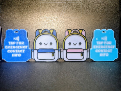 NFC Emergency Book Bag Tags